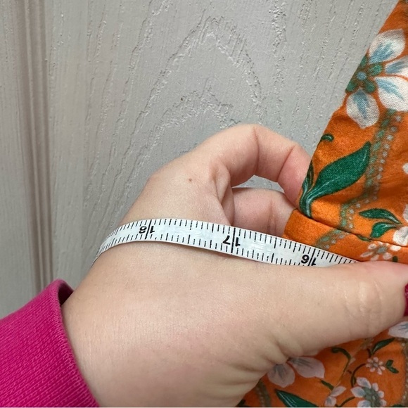 Japna Floral Orange Green Maxi Dress tiered tank v neck long M Medium yellow - Picture 5 of 5